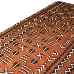 Large BOGOLAN leger Large BOGOLAN lege Ocre rouge / Art de la table/ Nappe decorative / Tapis mural / Literie