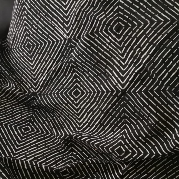 Tissu Bogolan authentic Noir- mlotif à spirales