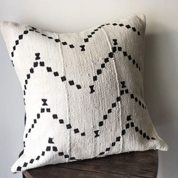 Housse coussin Blanc - bogolan