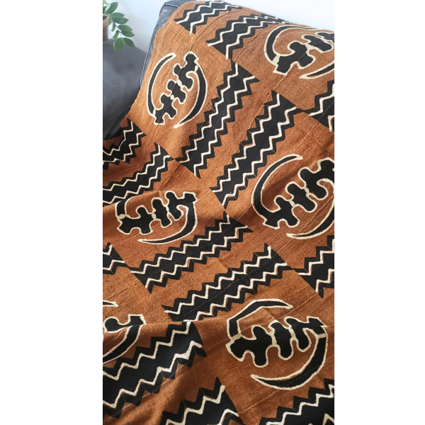 Tissu Bogolan Marron cuivré