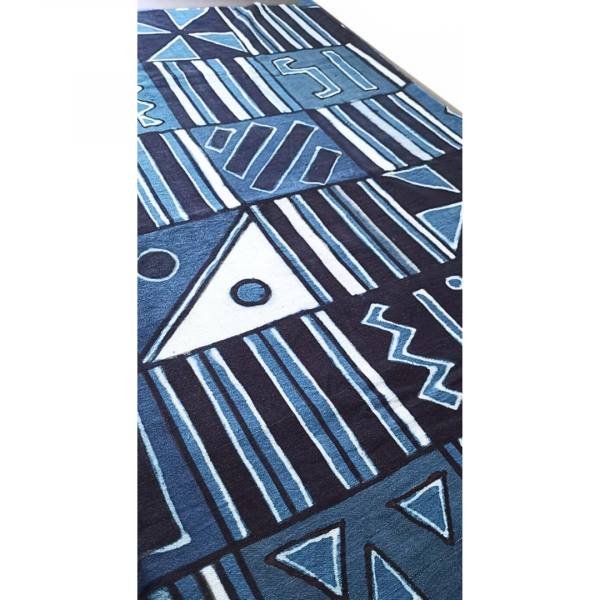 Tissu bogolan leger large - bleu Indigo