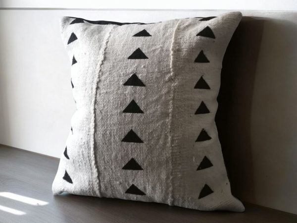 Lot 2 Housses de coussin Bogolan Blanc