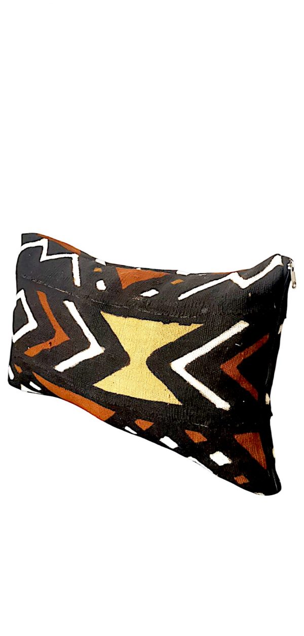 Housse de coussin Bogolan Marron- Recto/verso 50X30
